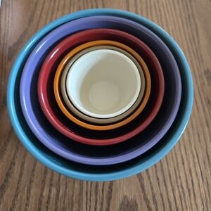 Rachael Ray Melamine Nesting Measuring Bowls.  Set Of 6.